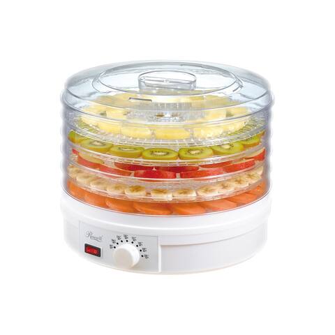 12.5" White 5 Tray Food Dehydrator with Adjustable Thermostat