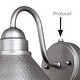 preview thumbnail 8 of 6, VAXCEL Outland 1-Light Brushed Pewter Dusk to Dawn Sensor Farmhouse Outdoor Wall Sconce, Gooseneck Metal Shade, Dark Sky