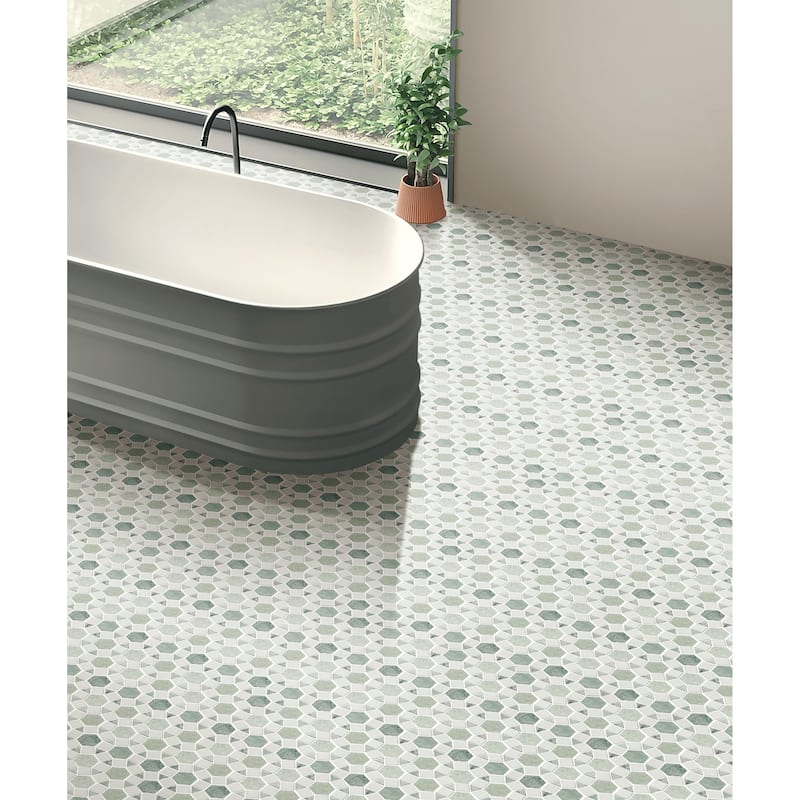 3.25" x 12.75" Marble Novelty Mosaic Wall & Floor Tile - Case (10 Sheets)