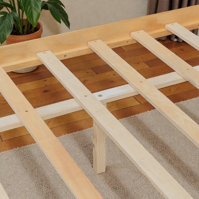 Twin/Full Size Wooden House Bed with Roof and 2 Drawers, Kids Platform Bed with Storage, Solid Pine Frame