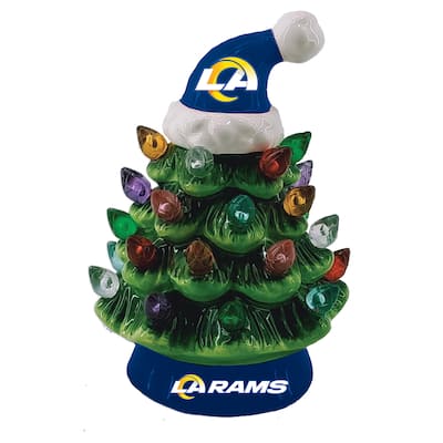 8" LED Ceramic Tabletop Christmas Tree, Los Angeles Rams