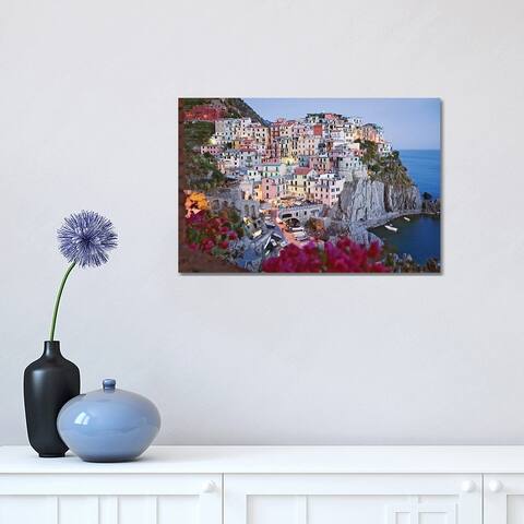 iCanvas "Italy, Manarola. Town and sea at sunset I" by Jaynes Gallery Canvas Print