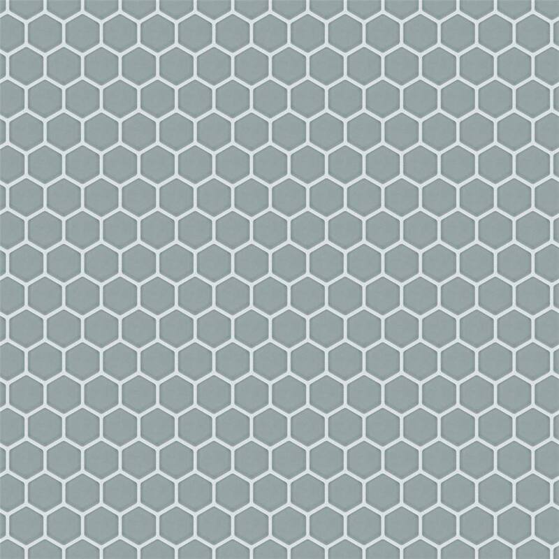 Merola Tile Tribeca 2" Hex Glossy Mist 11-1/8" x 12-5/8" Porcelain Floor and Wall Tile