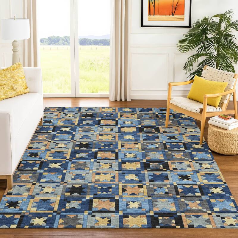 Machine Washable Indoor/ Outdoor Global Goddard Chantille Rug