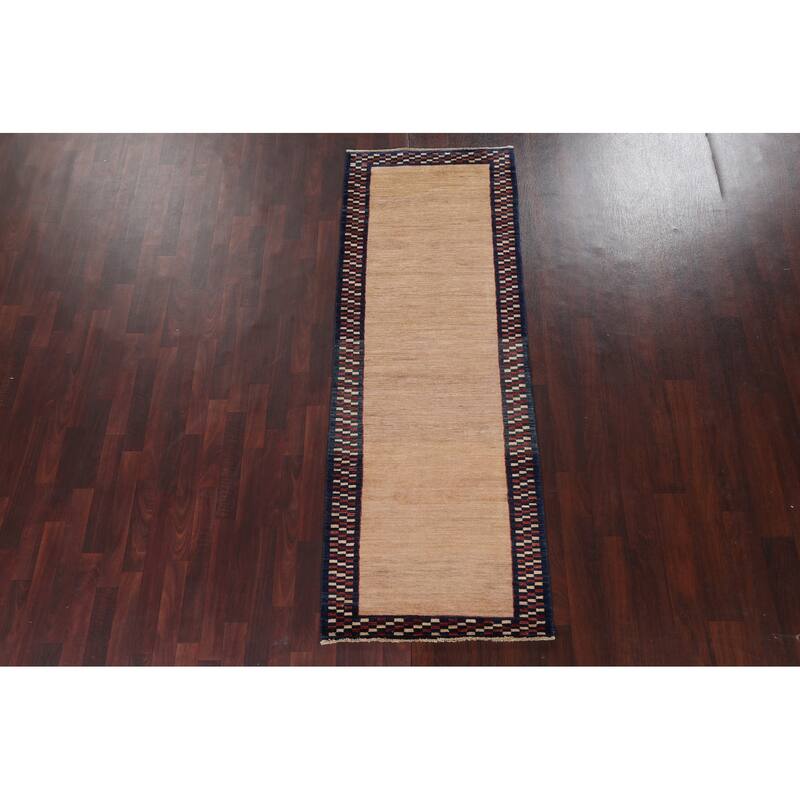 Gabbeh Kashkoli Oriental Staircase Runner Rug Hand-knotted Wool Carpet - 2'10" x 7'11"