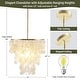 preview thumbnail 6 of 24, INK+IVY Isla Dimmable Layered Capiz Chandelier
