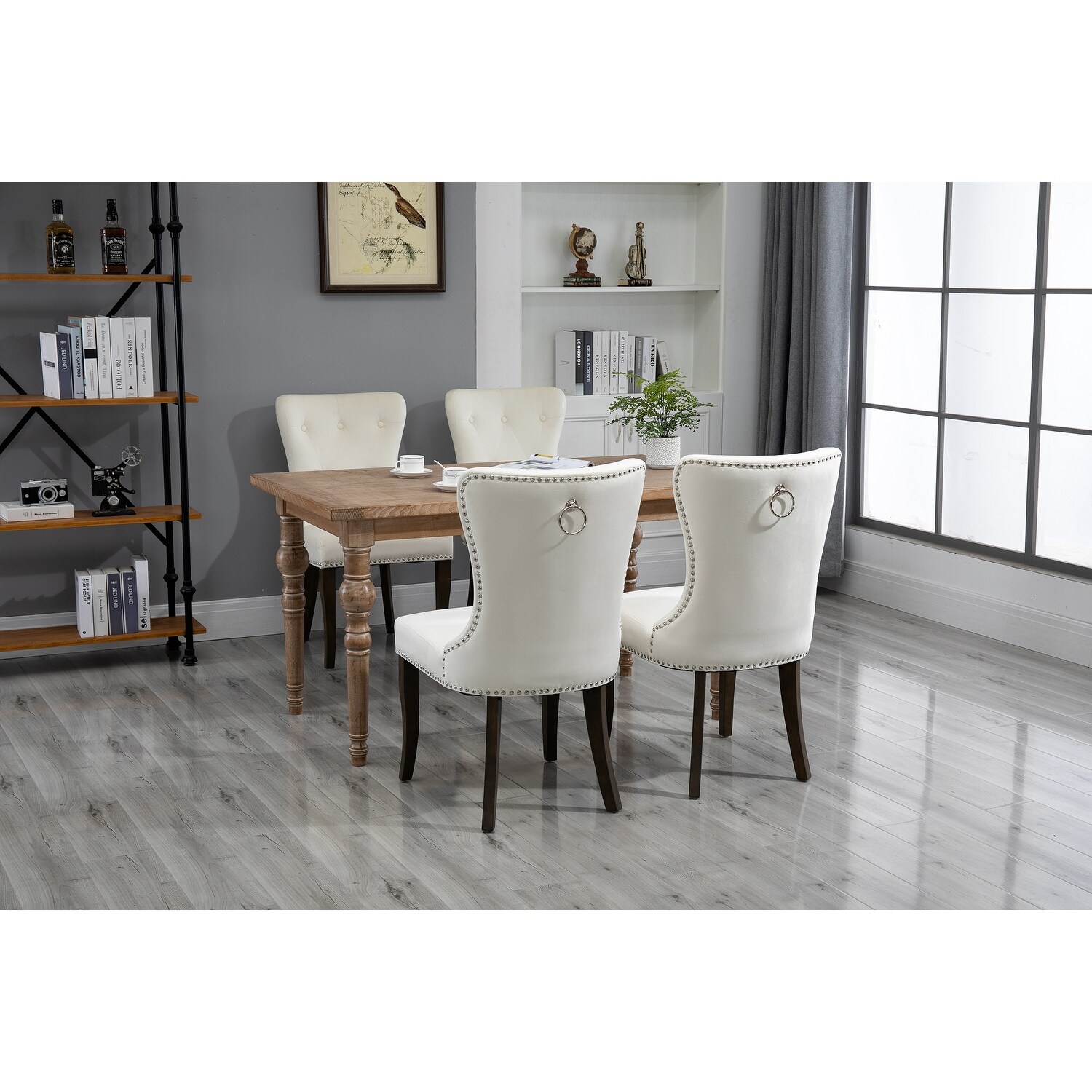 Cream dining chairs clearance set of 4