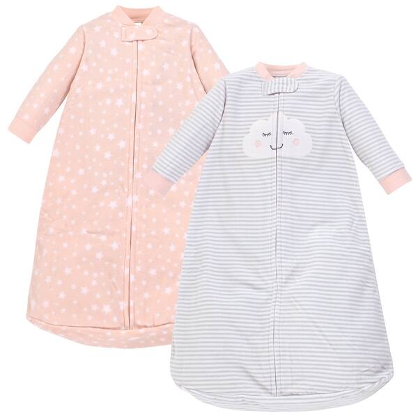 slide 1 of 1, Hudson Baby Infant Girl Long-Sleeve Fleece Sleeping Bag, Pink Cloud, 0-9 Months - Pink Cloud - 0-9 Months 0-9 Months - Pink Cloud