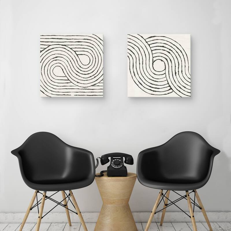 Rainbow Road I-II BW by Moira Hershey Canvas Art Prints