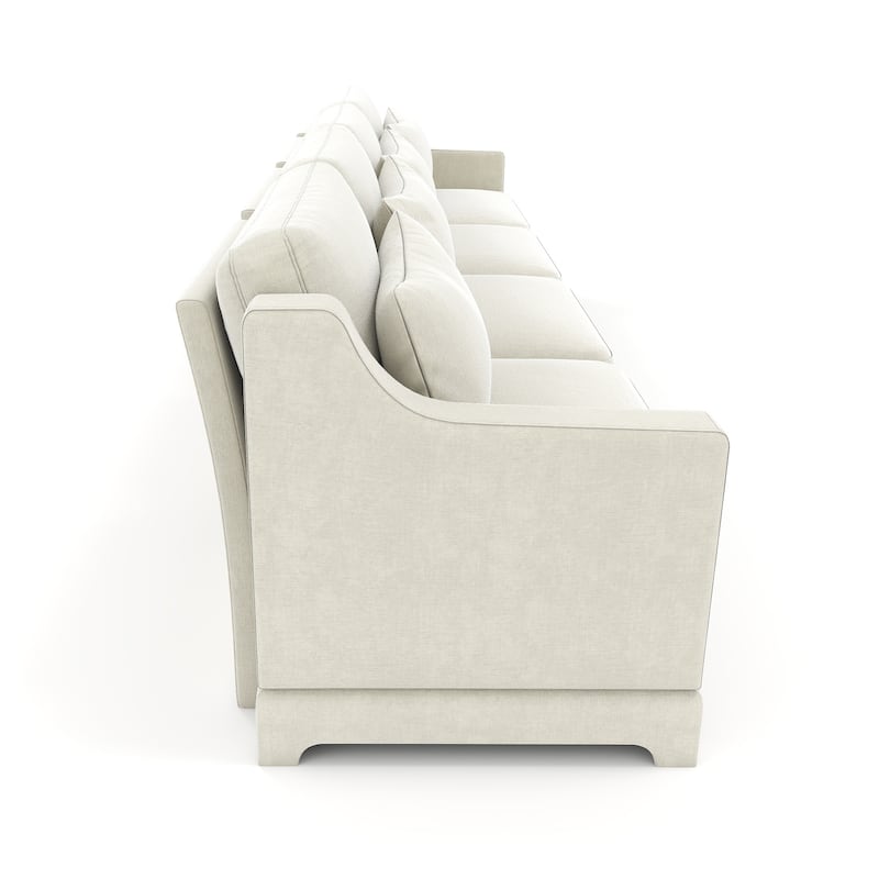 141.7" Chenille 6-Seater Sofa with ergonomic, wooden base,high - resilience sponge for Living Room