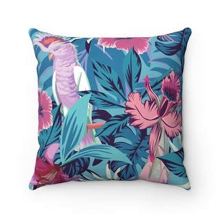 Safari Pink Parrot Throw Pillow Cover 18 inch Creek Throw Pillow Shell (Hot