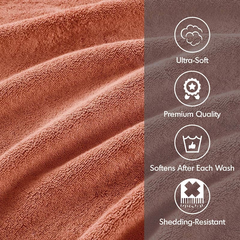 Madison Park Signature 800GSM Ultra-Soft 100% Cotton Absorbent Towel Set