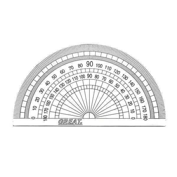 Plastic Protractor Math Protractor 0-180 Degree for Angle Measurement ...