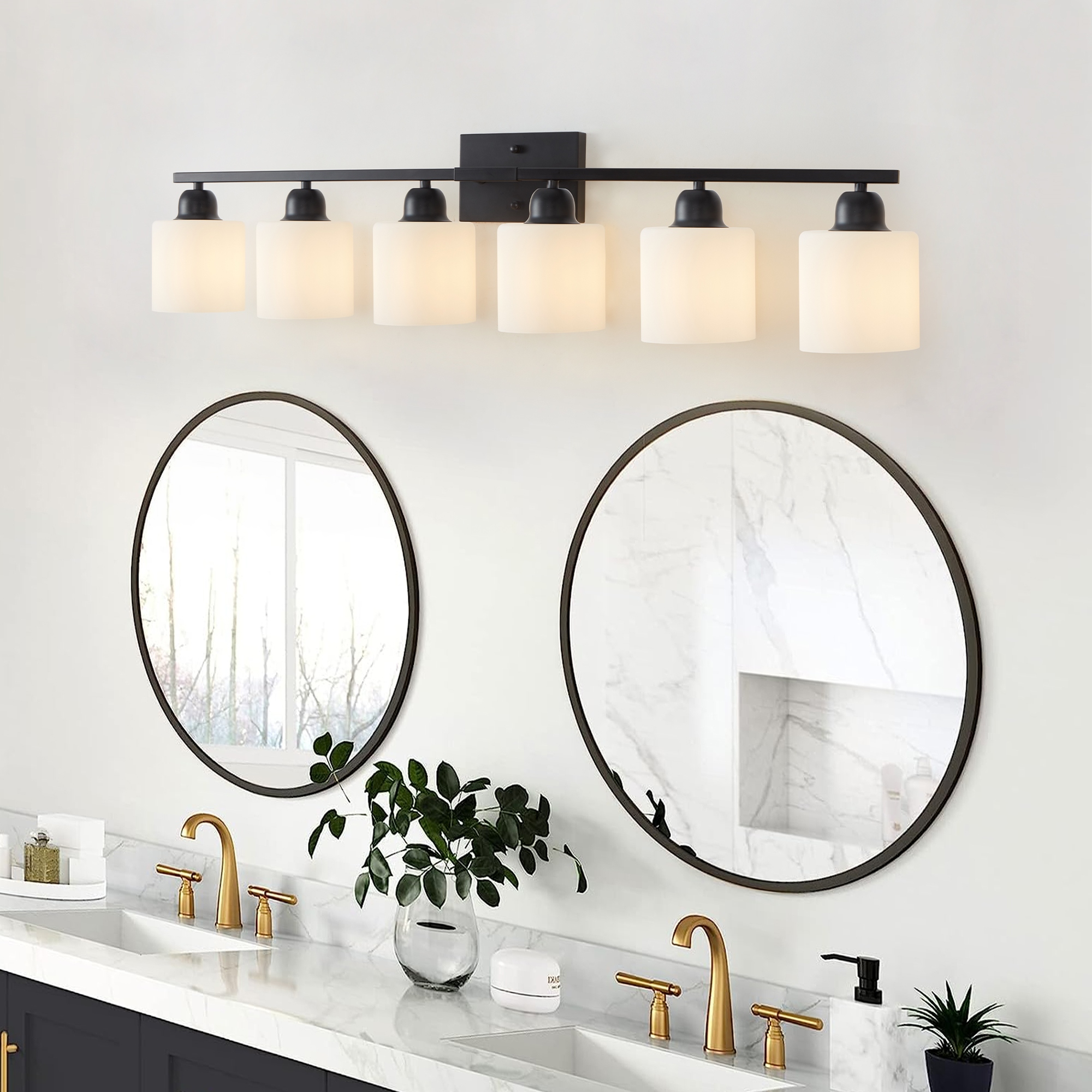 38" 6-Light Bathroom Vanity Fixture