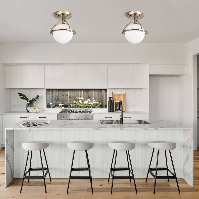 1-Lights Glass Flush Mount