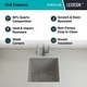preview thumbnail 5 of 5, 16 Inch Lexicon Platinum Quartz Composite Drop-in Undermount Single Bowl Galaxy Concrete Kitchen Sink LP-1618-C-SO