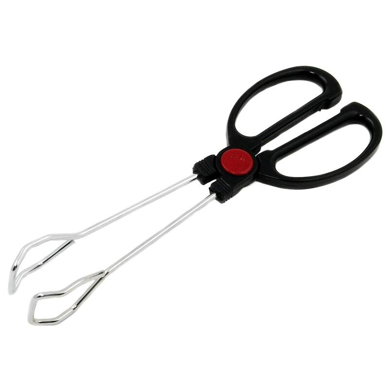 Chef Craft 10" Long Buffet Serving Tongs with Cool-Touch Plastic Handles - 1 Pack
