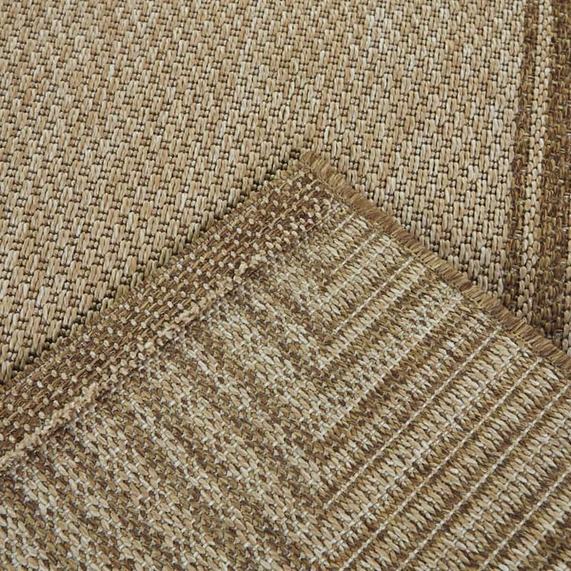 Frans Solid Border Area Rug