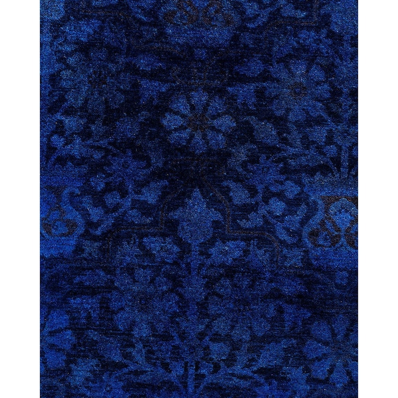 Fine Vibrance One-of-a-Kind Hand-Knotted Area Rug - Purple, 8' 2" x 10' 1" - 8' 2" x 10' 1"