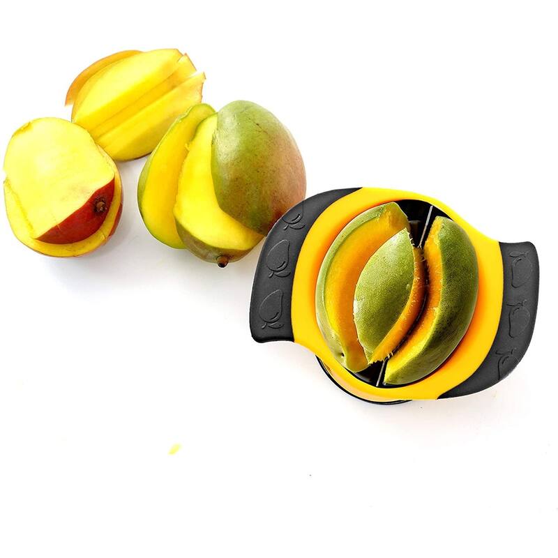 Norpro Grip-EZ 2-Section Stainless Steel Mango Slicer - Orange