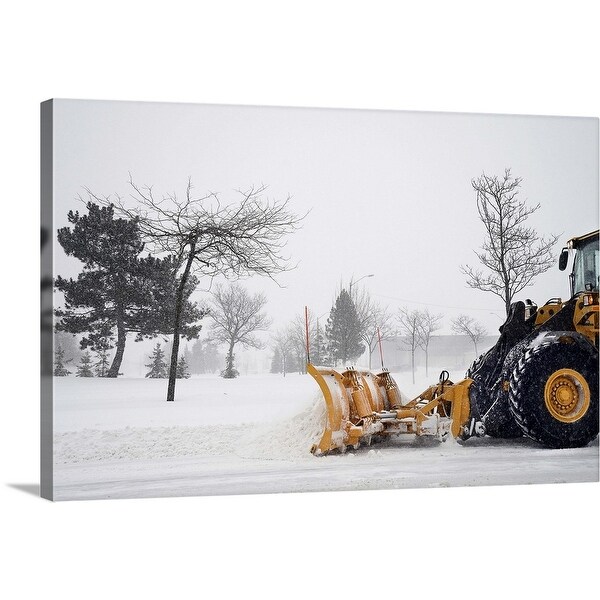 "Clearing the Snow" Canvas Wall Art