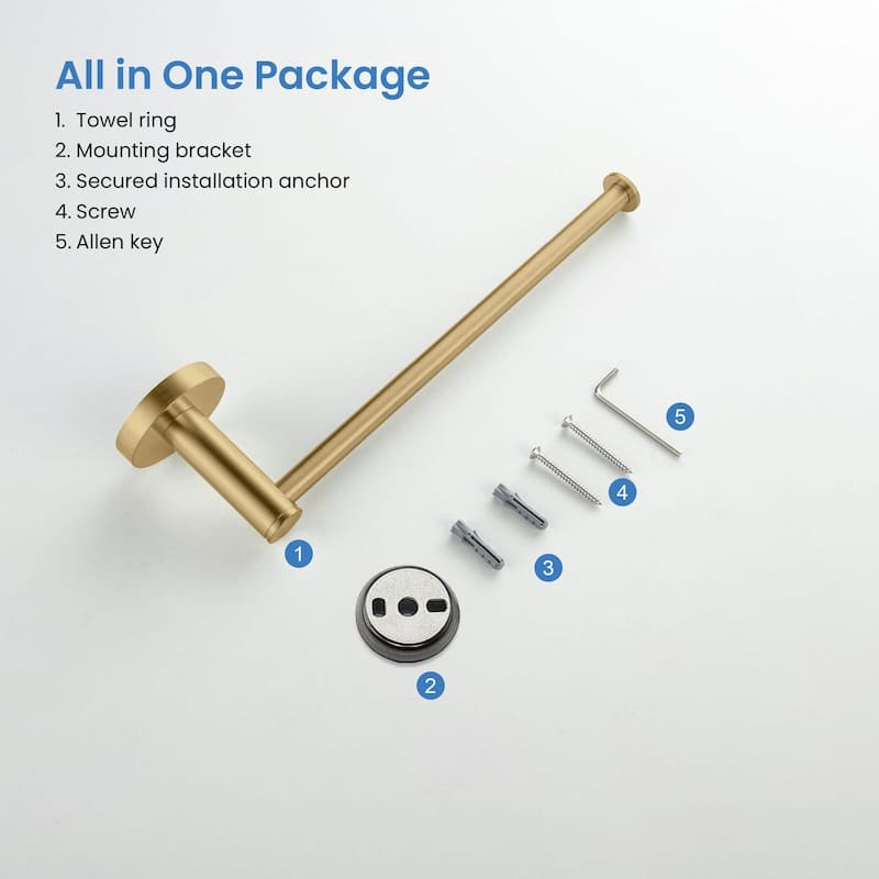 Circular 10 inch Bathroom Towel Bar