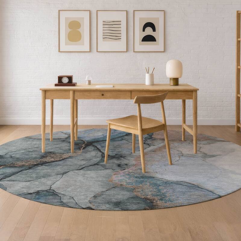 Machine Washable Indoor/ Outdoor Modern Brush Chantille Rug