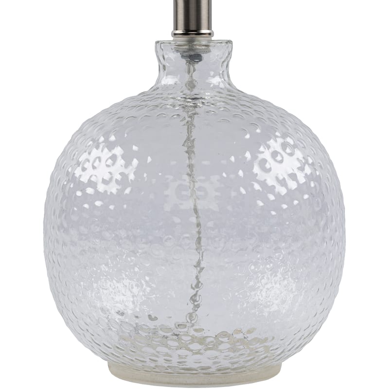 Livabliss Lester Textured Glass Table Lamp - 21"H x 10"W x 10"D