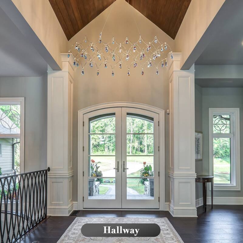 KAYLA Modern Crystal Chandelier - Luxury LED Pendant Ceiling Light