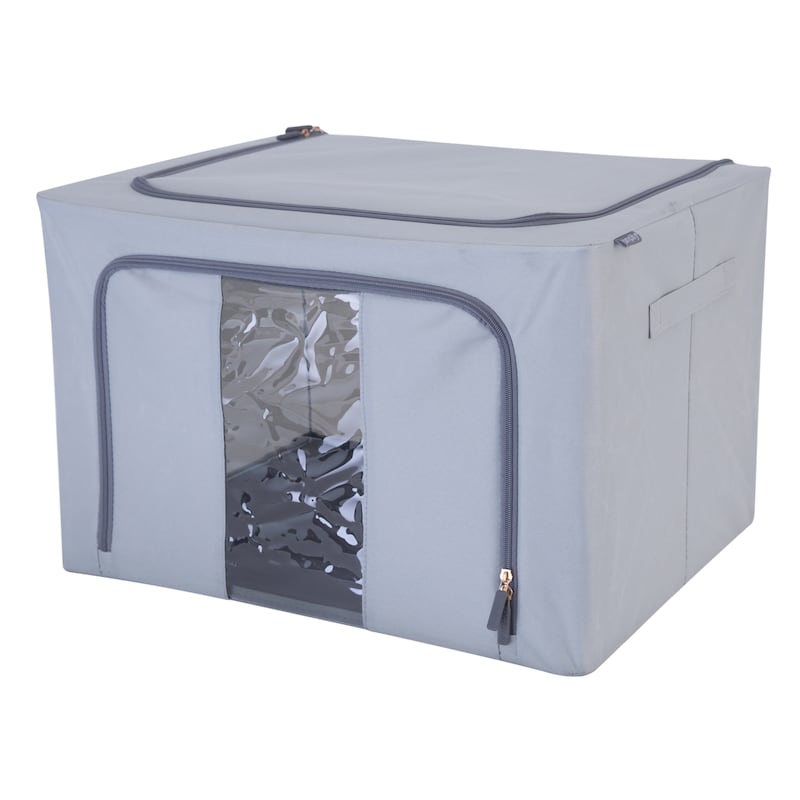 Simplify Collapsible Storage Box in Grey - 20"x 16"x 13"