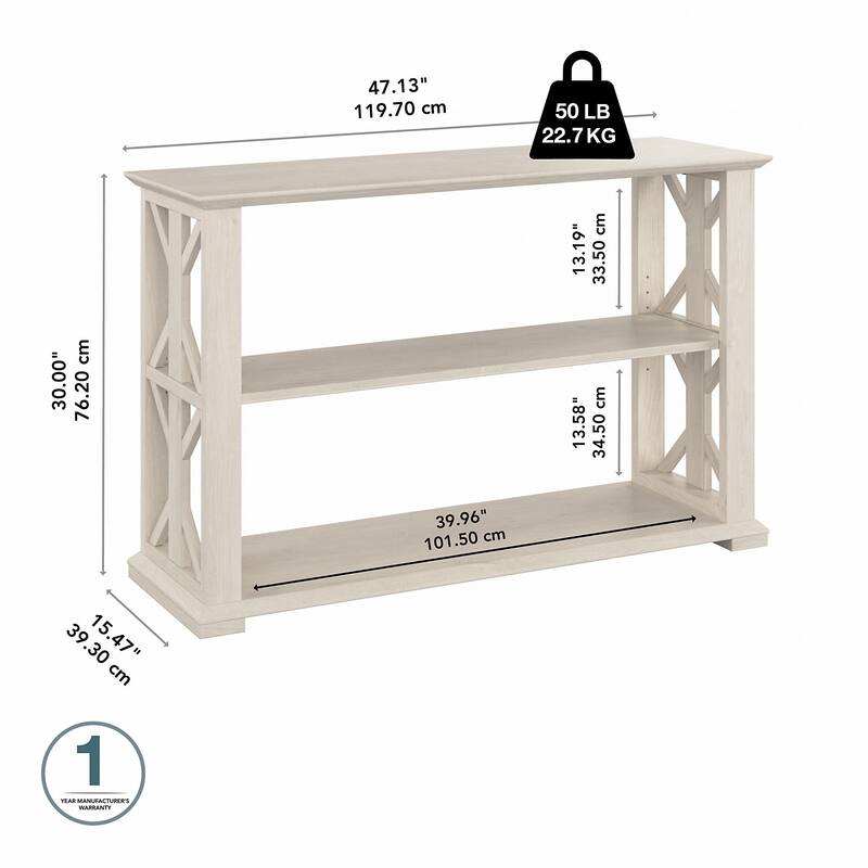 Homestead Console Table with Shelves by Bush Furniture