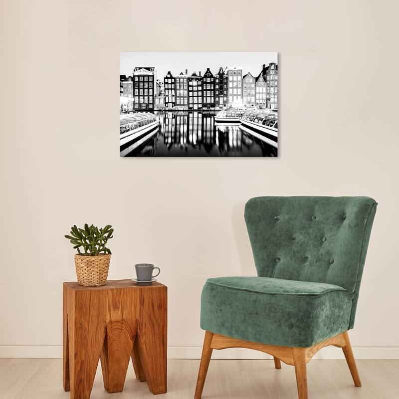 Wynwood Studio Canvas Countries Black and White Netherlands Black and White Modern & Contemporary Wall Art Canvas Print - 16 x 24