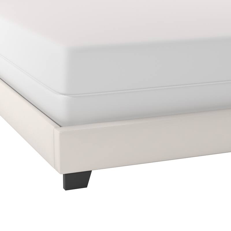 Gayle Nailhead Trim Faux Leather Upholstered Bed, by Hillsdale
