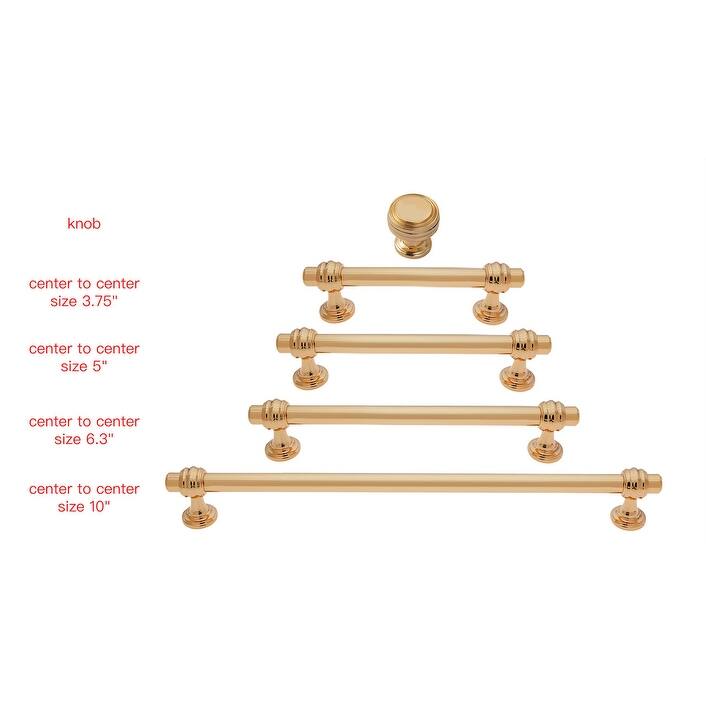 Utopia Alley Athen Cabinet Ring Pull Knob -Polished Gold Drawer Pull Knobs 1.19"