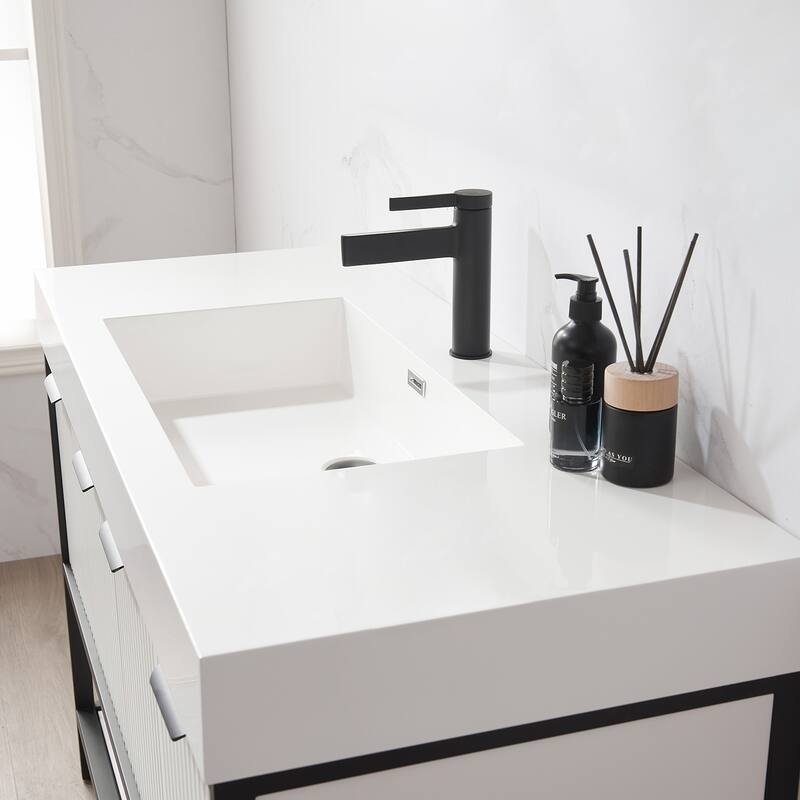 Marcilla 48 in. Single Sink Bath Vanity with Stone Sink Top