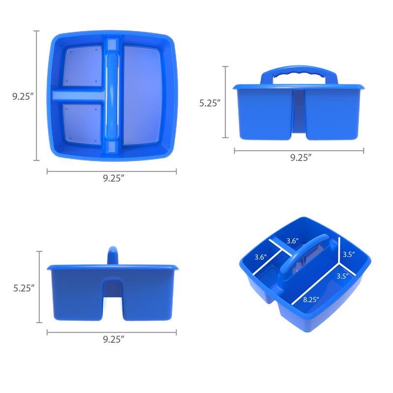 Storex Small Caddy, Blue, Pack of 6