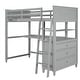 preview thumbnail 8 of 45, Twin Wood Loft Bed with Desk, Drawers & Shelves - Space-Saving Design