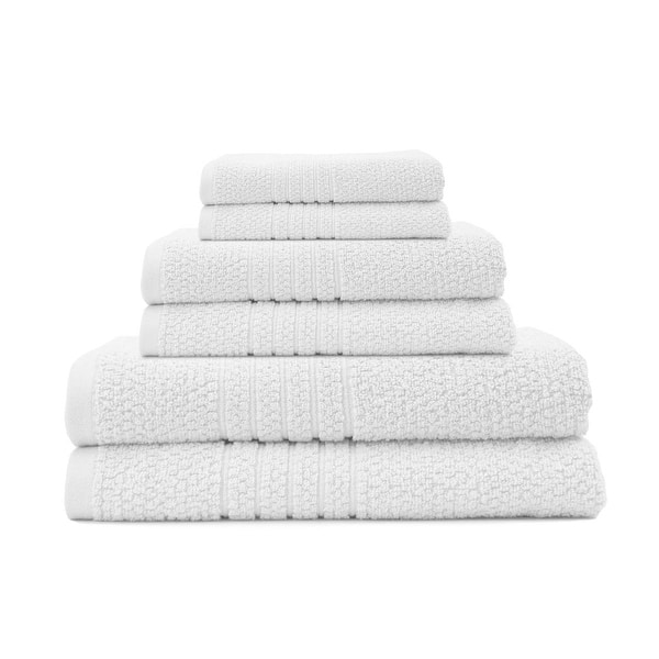 6-Piece Black Extra Soft 100% Egyptian Cotton Bath Towel Set 6pc