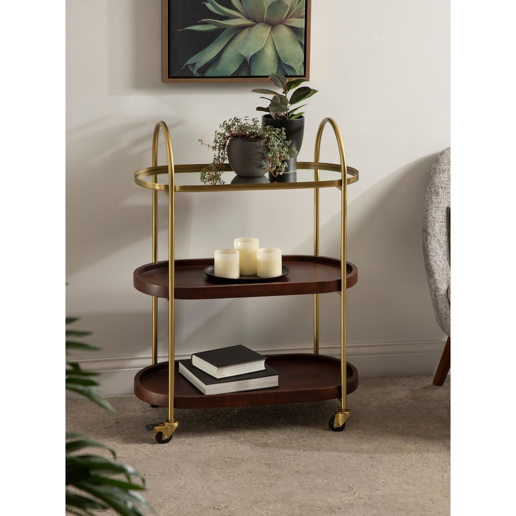 Kate and Laurel Maxfield Bar Cart - 26x13x36