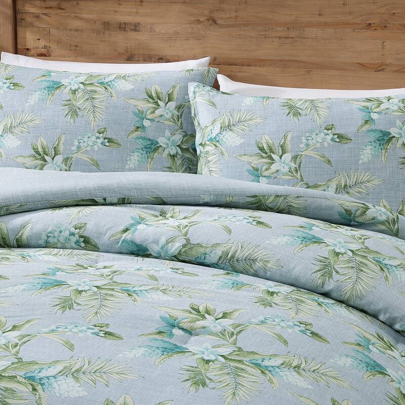 Tommy Bahama Floral Enchantment Cotton Blue Comforter Set
