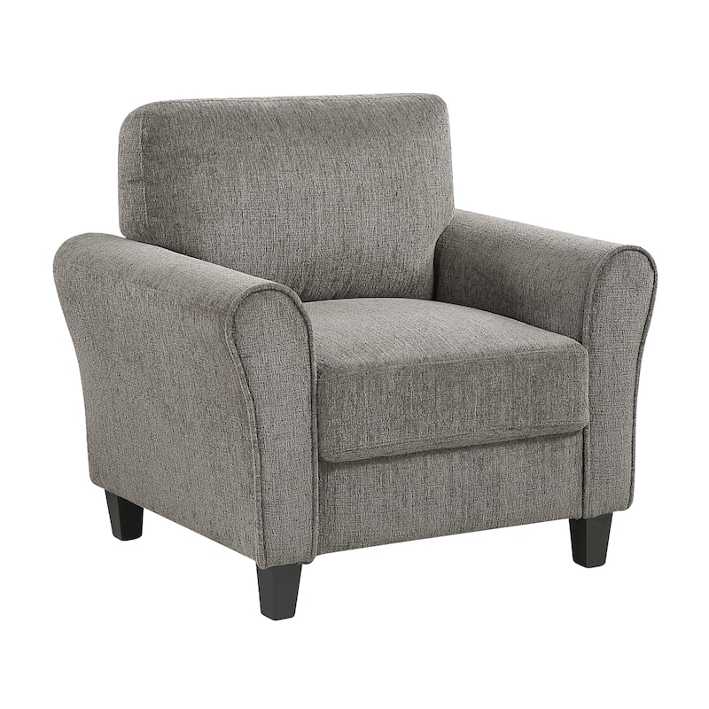 Diboll 37" Chenille Living Room Chair - Wood Finish Exposed Feet - 37" x 34" x 34.5" - Brown