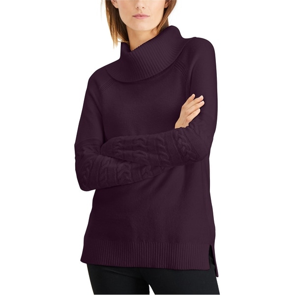 Calvin Klein Womens Cowl Neck Pullover Sweater, Purple, Large. Opens flyout.