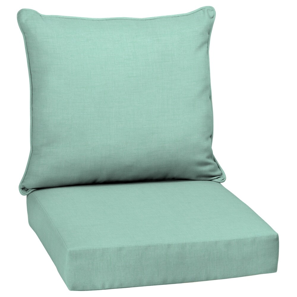 Arden Selections Outdoor Deep Seating Cushion Set 24 x 24 Aqua Leala 24 W x 24 D in. Bed Bath Beyond 20456661
