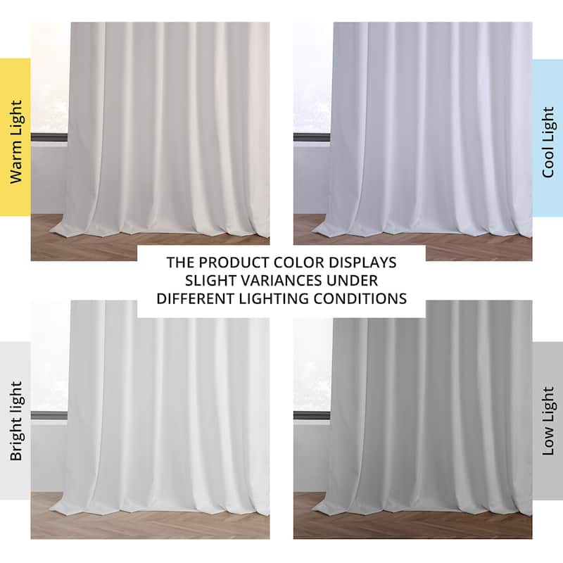 Exclusive Fabrics Basic Deluxe Velvet Room Darkening Curtain Pair - 2 Panels Window Curtains