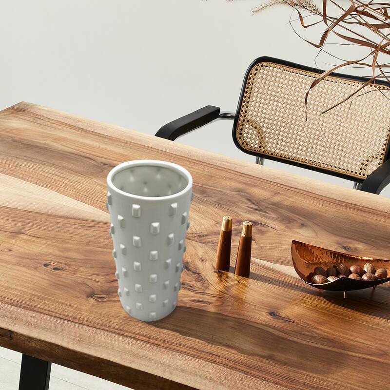 White Ceramic Vase for Flowers