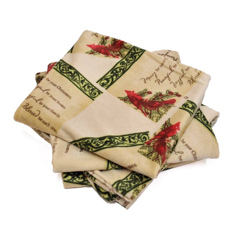 Christmas Holiday Gift Pillow Shells 4 pc Set, NO INSERT
