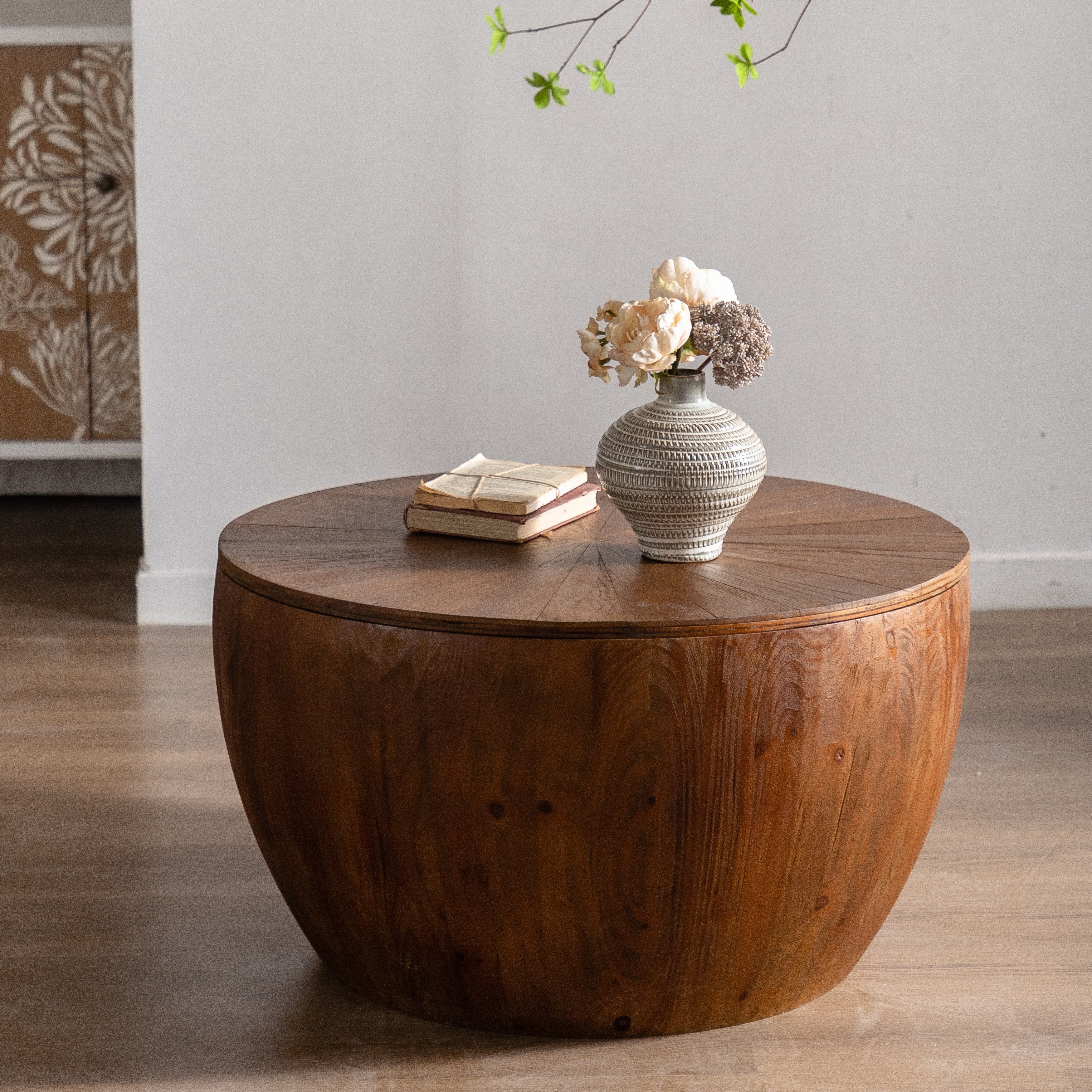 Vintage Coffee Table with Storage, No Assembly Needed - Bed Bath