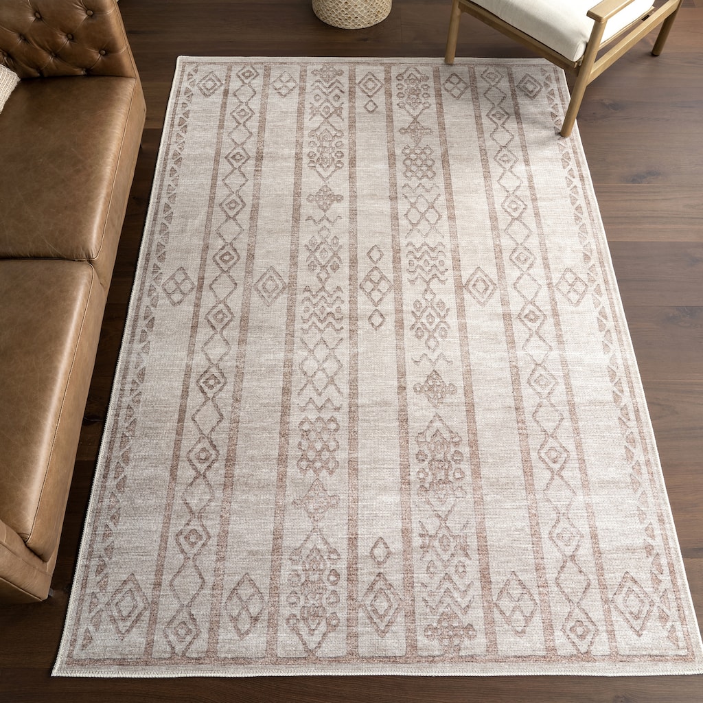 Nuloom Green Haven Collection Recycled Cotton Machine Washable Area Rug