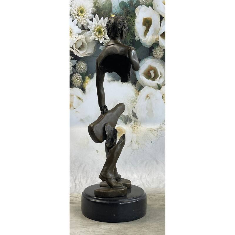 Johann Strauss Violinist Bronze Sculpture Statue Abstract Art Tribute 15 Inches X 5 Inches
