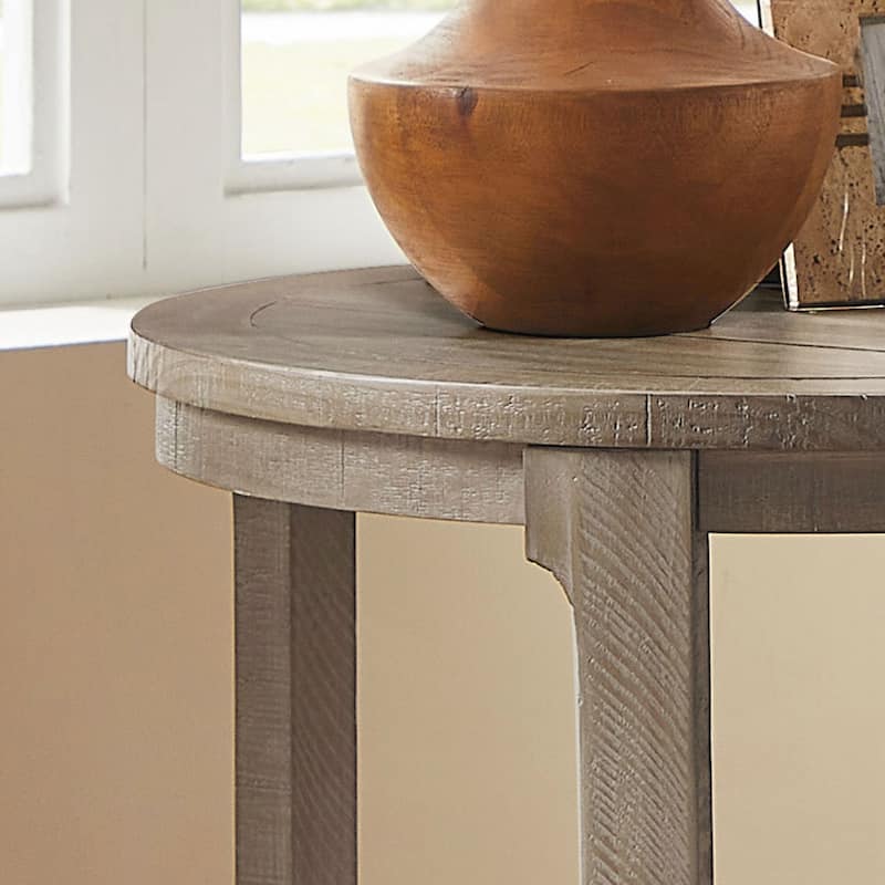 24 inch 2PCS Curved Traditional Round Circle Wooden Coffee Table Set